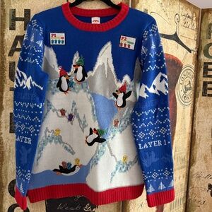 Sweater L/S, Teen Penguin Gamer's Design sz xxl